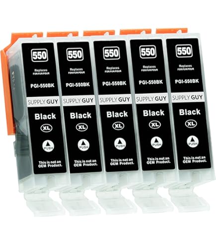 Supply Guy 5 Cartuchos De Tinta Con Viruta Compatible Con Canon CLI-571 Amarillo Para Pixma MG5750 MG5751 MG6850 MG7750 TS5050 TS5055 TS6050 TS8050 TS9050 TS9055 Y Más (Ver Página Del Producto