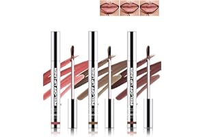 LESTPOLA 3PCS Lip Liner Stain Peel Off Set, Tinte Labial Larga Duracion y Resistente al Agua e Intransferible, Brillo de Labios Líquido Mate Nutritivo, Efecto Tatuaje Natural, Lip Tint Set Maquillaje Mujer-C
