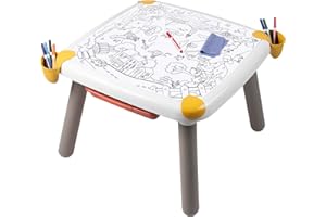 Smoby Mesa Creativa con Accesorios. Juego Educativo artístico de Dibujo borrable. A Partir de 3 años (7600420400)