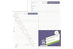 AVERY Zweckform 1210 Conversation Note (A5, Tear-Off Pad, Glued Top, 50 Sheets) White