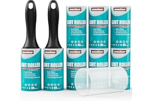 USION Extra Sticky Lint Rollers for Pet Hair, 480 Sheets of Lint Roller Refills and 2 Handles, Clothes Roller Sticky for Pet Hair Clothes Carpet (1 Extra Protective Cover)