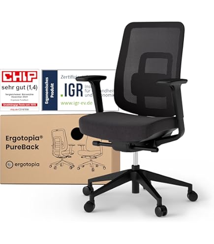 TOPSTAR | Sedia girevole da ufficio SITNESS AirWork | con braccioli regolabili | grigio