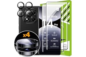 Lemxiee Cristal Templado para Xiaomi Redmi Note 14 Pro 5G & POCO X7 5G Protector pantalla [2+1 pieza] Vidrio templado Protector de Lente cámara y Protector pantalla para Xiaomi Redmi Note 14 Pro 5G