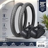 Servis 20X1.95 DIŞ LASTİK (THRONE) Bisiklet Lastiği ve İ&ccedil; Lastiği (2 ŞER ADET TAKIM)