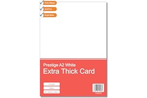 PRESTIGE SALES ONLINE Prestige Premium Super Thick A2 White 500gsm Craft Card - Extra Thick Crafting Card (Pack of 10 Sheets)