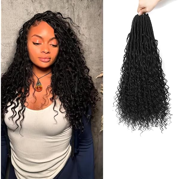Lianlian 6 Packs Faux Locs Mit Lockigen Enden – 91 Cm Weiche Goddess Locs, Vorgefertigt Für Einfache Crochet Installation (Farbe 613, Für Schwarze Frauen)
