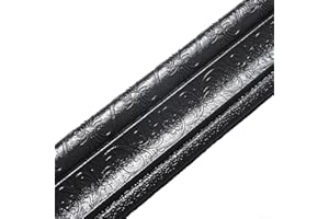 LIOAEUST Taillenlinie Sockelleiste, 3D-Farben, Schaumstoffkante, Bordüre, selbstklebend, umweltfreundlich, 3D-Wandaufkleber für TV-Hintergrund, Heimdekoration (schwarz)