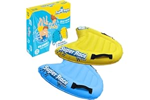 ORIGINAL CUP Super Race® | Set di 2 Bodyboards per Bambini | Speciali Tavole Gonfiabili | Per una migliore Scivolata e un maggiore Comfort | Slip'n Slide Giochi Acquatici | OriginalCup®