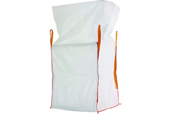 Big Bag 90 x 90 x 110 cm med 4 öglor och fyllningsförkläde, 5 000 kg brottlast DIN EN ISO 21898