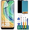 SRJTEK For Samsung Galaxy A20 LCD Screen Replacement 6.2",(NOT AMOLED) for Samsung Galaxy A20 A205F/DS, A205FN, A205GN/DS, A205YN, A205G/DS Touch Screen Digitizer Glass Assembly Kits(Black)