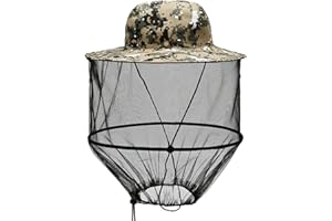 KJSXUUE Imkerhut Mit Schleier, Moskitonetz und Mückenschutz, Faltbarer Schutz Hut für Outdoor Gartenarbeit, Dschungel und Angeln