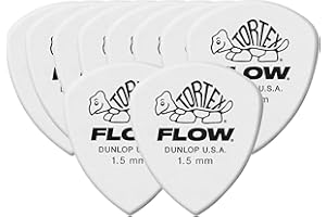 JDLP Puas para Guitarra Eléctrica DUNLOP TORTEX FLOW 558R150 Blancas pack 10 unidades - Rockmusic España