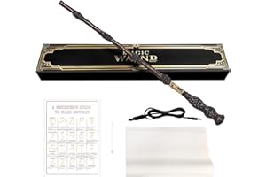 JATERWI Elderstab Harry, Zauberstab in Geschenkbox, ZauberstabKit mit Zauberspruch Karte, Zauberstab Papier, für Hexen und Magier(38cm)