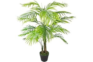 Leaf Large Realistic Artificial Palm Tree, Green, 130cm