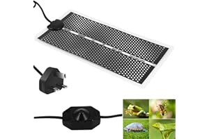 PALMCEE Reptile Heating Mat, Reptile Heat Pad with Temperature Adjustment, Control Terrarium Pet Tank Warmer Mat Pad, Removable Heat Mat for Small Animals Amphibians Turtle Lizard Spider (7W - 15 * 28CM)