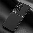 TIANCI Case for Honor 200, Skin Texture is Non-Slip and Shockproof Phone Case, [Skin-Friendly PU Leather] [Ultra-Thin TPU] Cover for Honor 200 Black