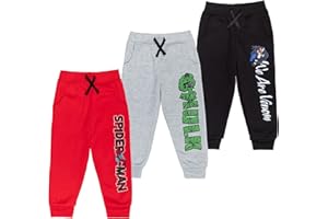 Marvel Avengers Spider-Man Iron Man Hulk Black Panther Fleece 3 Pack Pantaloni da bambino a Big Kid