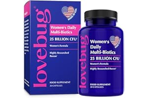 Lovebug Probiotics for Women with Pancran® – High Strength Lactobacillus & Bifidobacterium Bio Culture Complex - Vaginal Probiotic for Womens Intimate Flora & Digestive Health - 30 Capsules