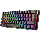 Gameagle%60 Kablolu RGB Mekanik Gaming Klavye, Deri Bilek Destekli, Anti-Ghosting, 19 RGB Efekt Se&ccedil;eneği, 50 Milyon Basım &Ouml;m&uuml;