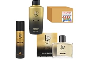 ‎FISGUS John Player Special - Gold Kollektion - Eau de Toilette 100ml & Deo 48h Antitranspirant 150ml & Hair- & Body Shampoo 500ml - Ein Angebot von FISGUS® by krass-shoppen-de