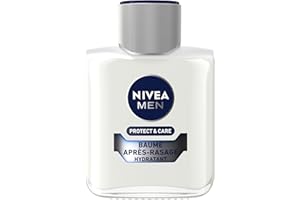 NIVEA MEN Protect & Care Baume Après-Rasage Hydratant (1 x 100 ml), Soin Après-Rasage enrichi en Vitamine E & Aloe Vera, Soin visage pour homme apaisant