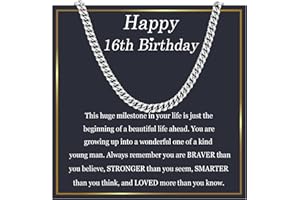 EPIRORA 13th 16th 18th Birthday Gifts for Boys, Cuban Chain for 13 16 18 Year Old, Happy Birthday Gifts for Son Grandson Nephew Brother, Men's Chain Jewelry