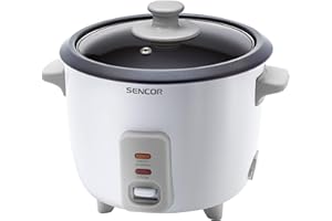 ‎SENCOR Sencor Reiskocher Premium, EasyClean – Automatischer Rice Cooker, Warmhaltefunktion ohne Überwachung, Automatische Abschaltung, Perfekt für alle Reissorten und Sushi-Reis, 0,6L, Weiß - 0600WH