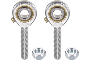 Kozelo 2pcs POS6 M6 Rod Ends - [ M6x1 Right-Hand Thread ] Connector Joint Rod End Bearings, Zinc-plated Steel