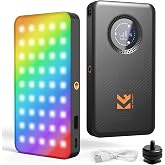 K&F CONCEPT 135 LED RGB Video Işığı, Dahili 5000 mAh Pil, Kısılabilir Kompakt Fotoğraf Işığı, DSLR Kamera, CRI 96, 2812lux, T