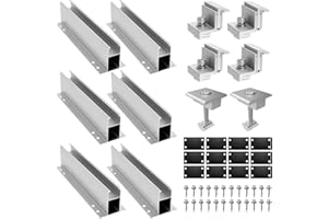 YUANYUU Soporte de Montaje Fotovoltaico para Paneles Solares ángulo Ajustable, Soportes Vertical de Inclinación del Panel Solar, Soporte de Montaje de Panel Solar Aluminio para Módulo Solar