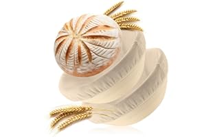 Robin Goods® 2 cesti per la fermentazione con inserto in lino lavabile, cestino per la fermentazione in canna d'India naturale, cestino per il pane per la cottura del pane, forma rotonda, 2 pezzi