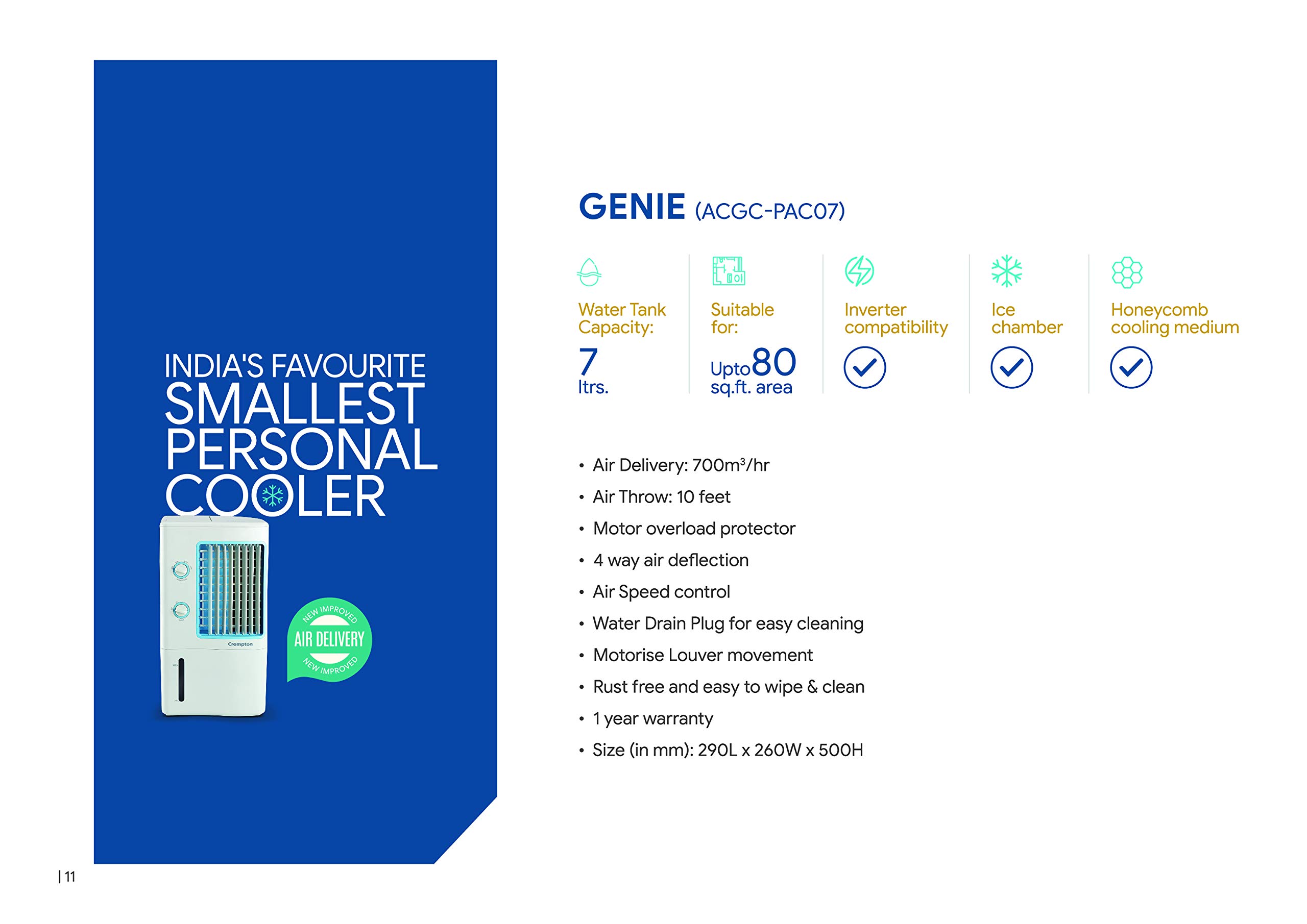 crompton personal air cooler 7ltrs review