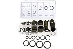 ENET 150pcs M6-M24 Assortiment de Rondelles d'huile pour Joint d'étanchéité Rondelle d'huile en Cuivre Lié