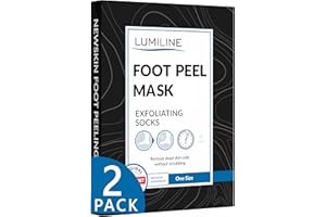 ‎LUMILINE Hornhaut Socken Fußmaske, Hornhautentferner Socken Fussmaske Hornhautentfernung, Foot Peel Mask, Fußpeeling, Anti Hornhaut Socken, Baby Foot Maske Fuß Hornhautsocken (bis Gr. 47 einschl.) 2 Paar