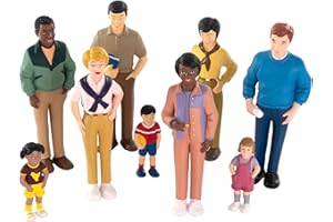 Miniland Diverse families of the world. Set of 9 hand painted dolls