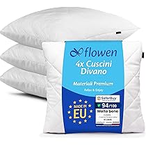 Falconieri Set 2 Cuscini Divano 45x45 - Imbottitura In Fibra Siliconata, Lavabili, Made In Italy