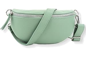 Blade Bauchtasche Damen Echtleder, stylische Gürteltasche Damen mit 2 gemusterten und Leder abnehmbaren & verstellbaren Breiten Gürteln, Crossbody Bag Damen, Hochwertige Brusttasche für Frauen