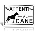 Danger BOXER zone Targa cartello metallo attenti al cane metal sign (15X20