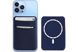 YesDoes Magnetische Handy-Kartenhalter-Brieftasche,Dehnbare Lycra-Doppeltasche für die Rückseite des Handys,Kreditausweis,Handyhülle,kompatibel mit Magsafe iPhone 15,14,13,12,Pro,Max & Mag Safe Hülle
