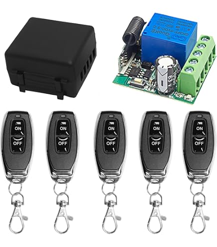 DC 12V Wireless Remote Control Switch – 433MHz 10A 2-Channel Relay, 4 Modes, With 2 Transmitters