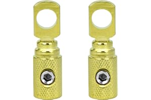 Conext Link RT8G-2 Set Screw Ring Terminal 2 Pack (8 Gauge, Gold)
