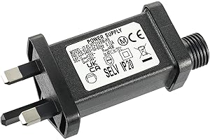 JAMHER 31V 6W 0.12A Transformer Plug LED Driver IP20 Waterproof Power Supply Adapter with Timer 8 Modes for Christmas Tree Lights Flashing Lights Fairy Lights Icicle Lights Net Lights(1 Pack)