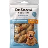 Dr.Sacchi Premium Tavuk Sargılı Sığır Derisi Doğal D&uuml;ğ&uuml;m Kemik Tahılsız K&ouml;pek &Ouml;d&uuml;l&uuml; 2&ldquo; 12-13 Gr 8'li