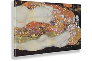 Giallobus - Cuadro - Gustav Klimt - Serpientes de agua - Lienzo - 100x60 - Listo para colgar - Cuadros modernos para el hogar