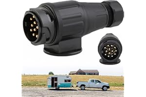 Warmfay 13 Pin Trailer Plug with Gasket for 12V Trailer Systems