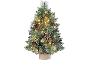 Minijulgran med LED-belysning, liten julgran, bord, julgran, litet konstgjort utsmyckat som juldekoration, 40 cm