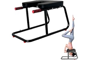 JSM FITNESS Silla Inversión Yoga Taburete para Paradas de Cabeza, Construcción Estable de Acero, Banco Yoga Invertidas para Entrenamiento de Core en el Gimnasio en Casa con Esterilla Antideslizante