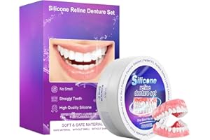 EONFAVE Silikon Zahnprothese Set, Silicone Reline Denture Set, Unterfütterungsset für Zahnprothesen, Gebunden Kosmetische Zähne Temporäre Prothesen für Eine Schnelle Orale Verschönerung, Leicht zu Bedienen