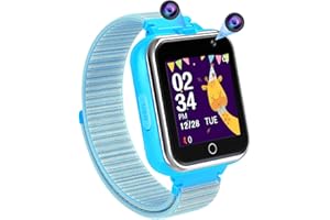 PTHTECHUS Smartwatch dziecięcy telefon, 1,54", 24 gry, krokomierz, MP3, muzyka, kamera, latarka, dla chłopców i dziewczynek, prezent