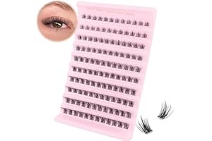 Sixstarhair Cluster Lashes D Curl 120 grupos de pestañas individuales de 8 a 16 mm, extensión de pestañas individuales, mega volumen, grupos de pestañas de aspecto natural